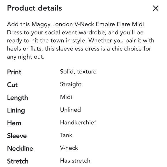 Maggy London V-Neck Empire Flare Midi Dress - Picture 4 of 11